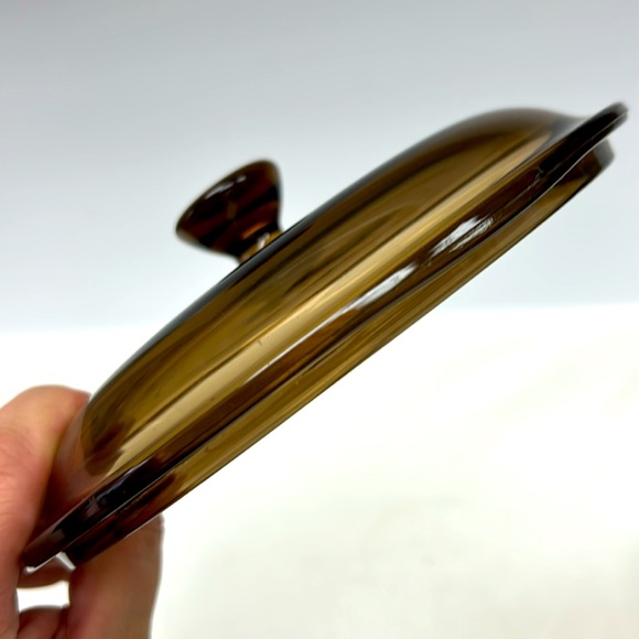 Vintage PYREX / CORNING 16 cm amber glass replacement lid - Picture 4 of 5